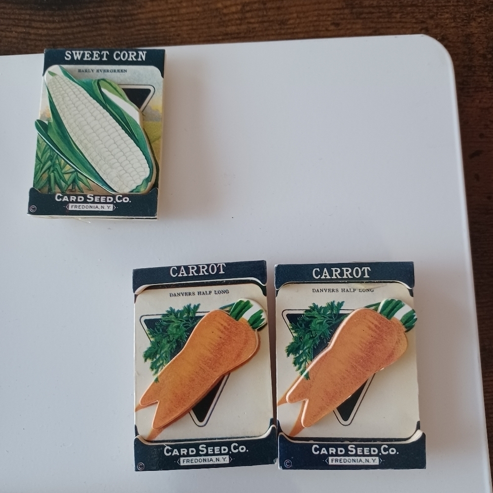 Vintage Inspired Garden Vegetables Seed Packet Magnets Set Bundle Of 12 - Picture 3 of 7